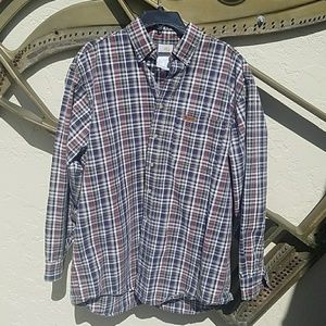 Carhartt thick plaid shirt.